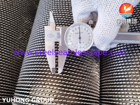 Tubo aleteado HFW helicoidal serrado de acero inoxidable A312 TP347