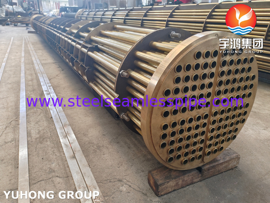 Componentes de haz tubular de tubos C70600, haz de tubos de cobre ASME VIII División 1, TEMA R