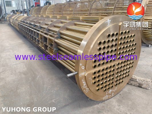 Componentes de haz tubular de tubos C70600, haz de tubos de cobre ASME VIII División 1, TEMA R
