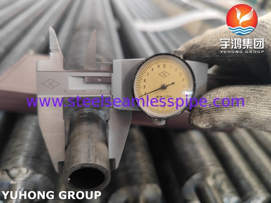 ASME SA209 TP304 Tubos de acero inoxidable con aletas incrustadas tipo G con aletas de aluminio 1060