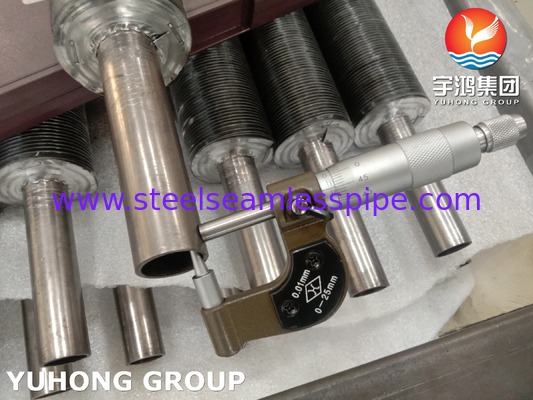 ASME SB163 N04400 Tubo de aleta incrustado con aleta de aluminio para enfriador de aire y recalentador de gas