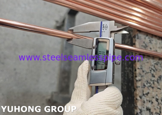 10*0.7MM Tubo de acero de baja carbono de doble pared, recubierto de cobre, para piezas de automóviles