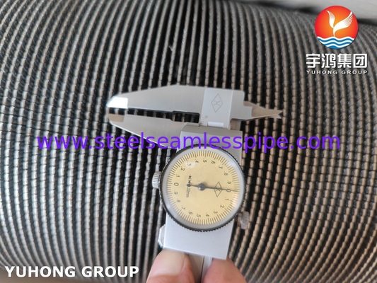 ASTM A312 TP347H Tubo de aleta serrillada HFW de acero inoxidable para centrales eléctricas