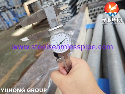 Tubo de aleta de acero inoxidable ASTM A249 TP304L tipo L con tira de aluminio para enfriador de aire