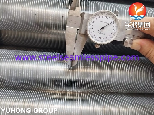 Tubo de aleta de acero inoxidable ASTM A249 TP304L tipo L con tira de aluminio para enfriador de aire