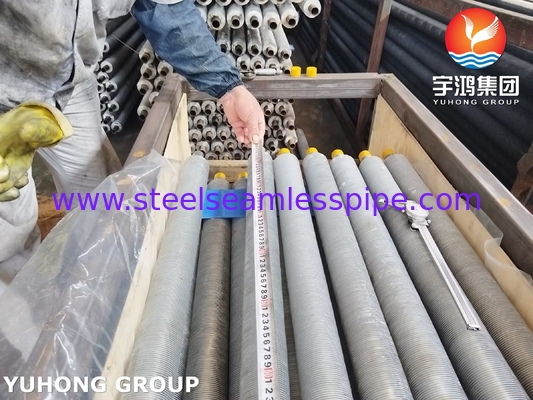 Tubo de aleta de acero inoxidable ASTM A249 TP304L tipo L con tira de aluminio para enfriador de aire