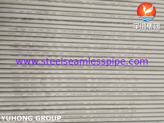 El tubo de intercambiador de calor sin costura de acero inoxidable ASTM A213 / ASME SA213 TP304