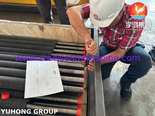 Tubo sin sesmo de acero de aleación ASTM A213 T11 Tubo de aleta HFW dentado para refinería