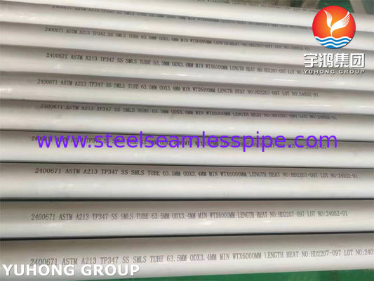 Tubo sin costura de acero inoxidable ASME SA213 TP347 S34700 para condensador