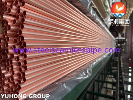 ASTM B111 UNS C12200 / CW024A Tubo de cobre sin costura DHP para intercambiador de calor