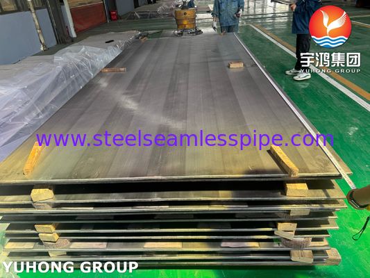 Placa revestida con explosivos ASME SA516 Gr.70 Acero al carbono, revestimiento ASME SB127 Monel 400