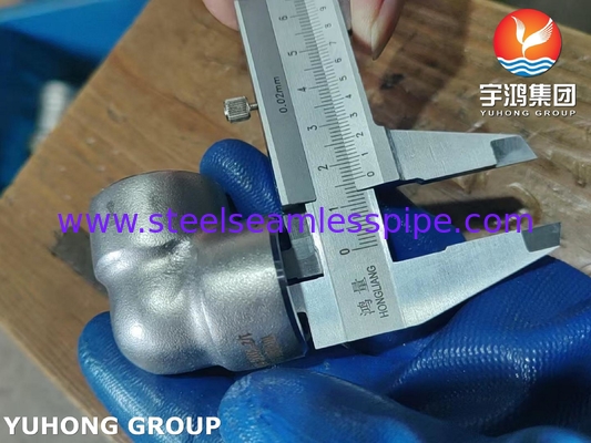 ASTM A182 F53 S32750 Acero inoxidable súper dúplex de ajuste 90Deg Codo B16.11 Aplicación química