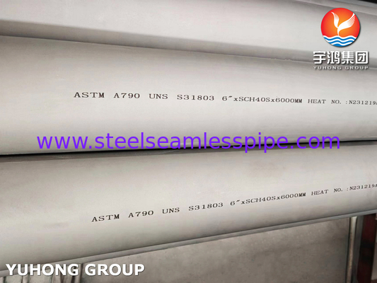 Tubería de acero inoxidable dúplex ASTM A790 / ASME SA790 S31803