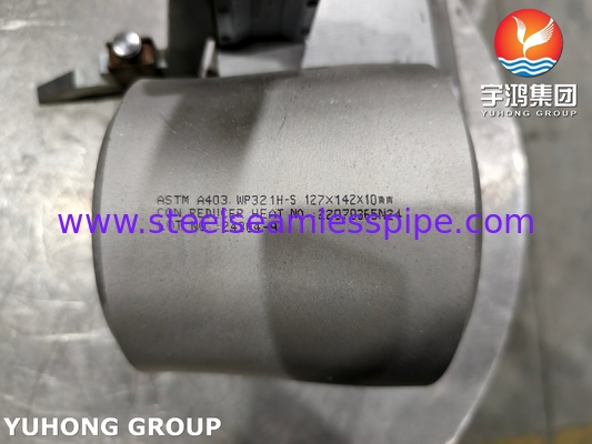 Reductor concéntrico de acero inoxidable ASTM A403 WP321H ASME B16.9, conexión soldada a tope
