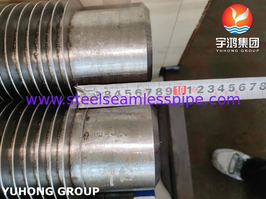 Tubo aleta HFW ASME SA335 P22 sin costura de acero aleado con tira de aleta de 11-13 CR