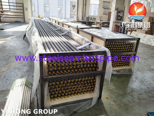 Tubo aleteado tipo G ASTM A213 T5 con aleta de acero al carbono para intercambiador de calor de horno