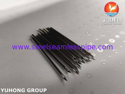 Tubo de aguja para fístula arteriovenosa con punta de ojo posterior ovalada SUS304 para hemodiálisis