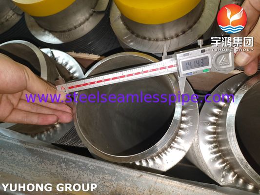Tubo aleteado HFW de espiral sólido de alta frecuencia ASTM A376 TP347H con 11Cr