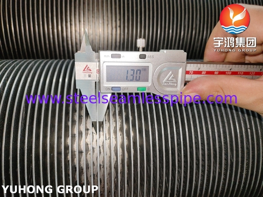 Tubo aleteado HFW de espiral sólido de alta frecuencia ASTM A376 TP347H con 11Cr