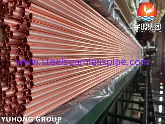 El tubo de cobre ASTM B111 C12200 para intercambiador de calor de condensador