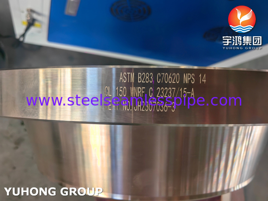 Brida de aleación de cobre y níquel ASTM B283 C70620 WNRF BLRF B16.5 CL150
