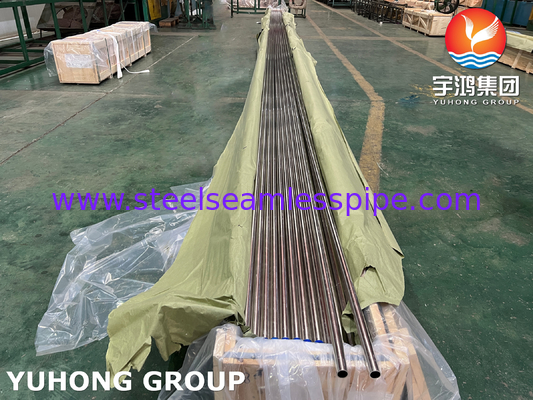 Tubo de aleación de cobre sin costura ASME SB111 C71500 para sistemas HVAC de construcción naval