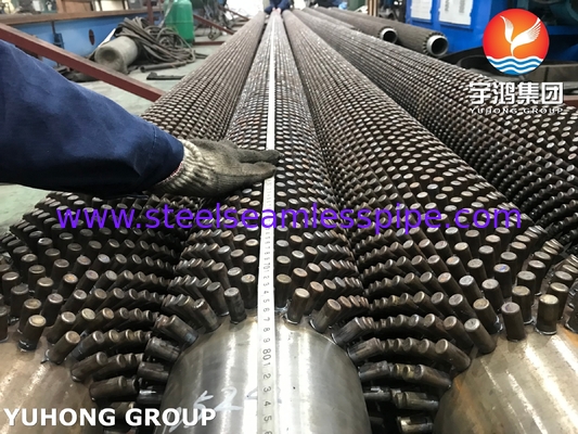 Tubo aleteado con espárragos de acero de aleación ASTM A213 T9 con espárragos de aleación / acero inoxidable para calderas o calentadores