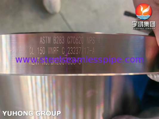 Brida de aleación de cobre níquel C70620 ASTM B283 para aplicaciones marinas