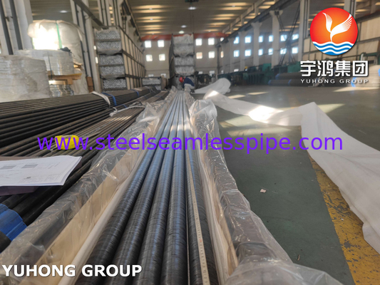 Tubo de aleta de acero al carbono ASTM A179, tubo de aleta de tipo L, con tira de aluminio para enfriador de aire