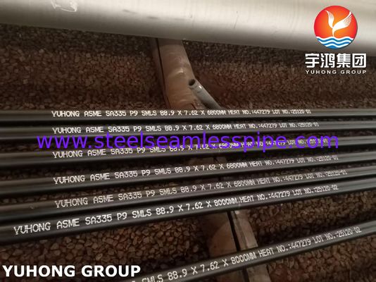 ASME SA335 P9 Tuberías de acero de aleación ferrítica sin costura para servicio a alta temperatura