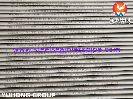 Tubería sin costura de acero inoxidable ASTM A312 TP316L con pruebas de corrientes parásitas, hidrostáticas y ultrasónicas para aplicaciones petroquímicas