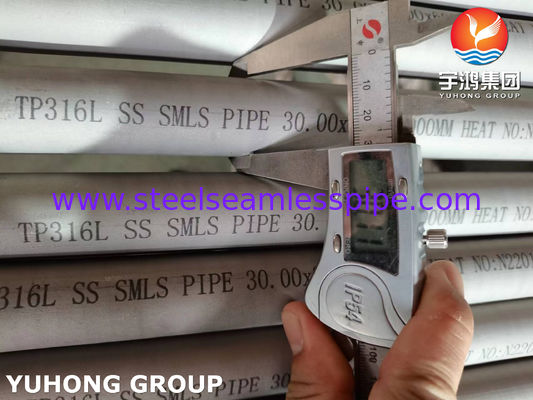 Tubería sin costura de acero inoxidable ASTM A312 TP316L con pruebas de corrientes parásitas, hidrostáticas y ultrasónicas para aplicaciones petroquímicas