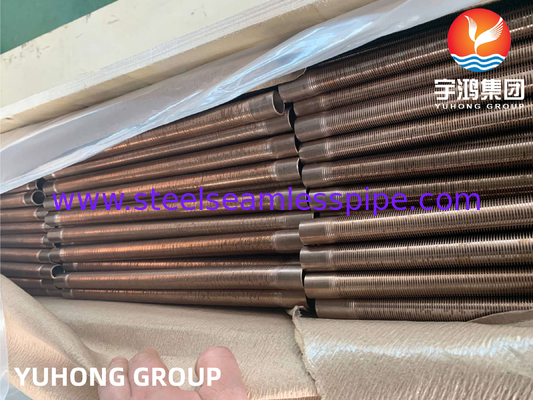 ASTM B111 C70600 Tubo de aleta baja de cobre y níquel de acero para intercambiadores de oído