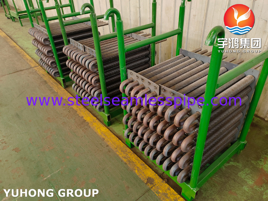 ASTM A106 Gr.B Carbon Steel U Bend HFW Soild Fin Tube For Diesel Engine Exhaust Economizers
