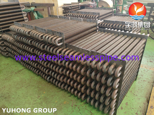 ASTM A106 Gr.B Carbon Steel U Bend HFW Soild Fin Tube For Diesel Engine Exhaust Economizers