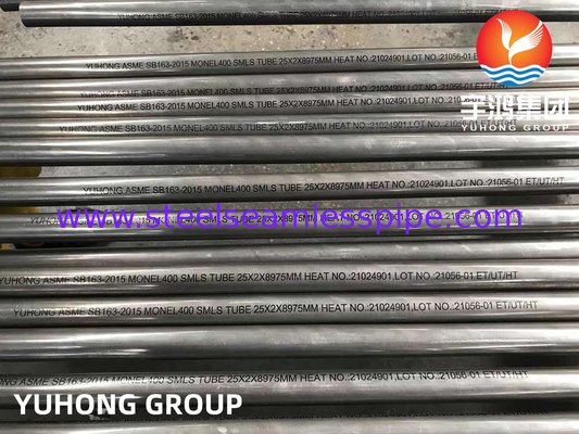 El tubo de intercambiador de calor sin costura de aleación de níquel ASME SB163 UNS N04400 / Monel 400