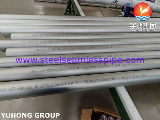 Tubo de acero inoxidable duplex ASTM A790 S32205 para la industria del petróleo y el gas