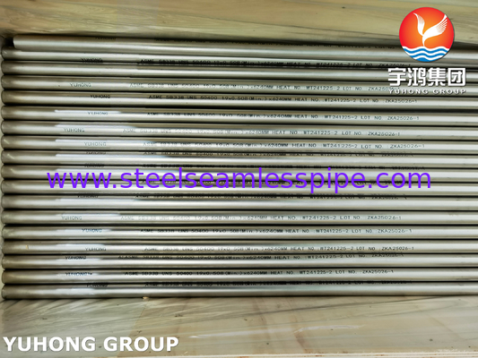 ASME SB338 UNS R50400 Tubos de titanio sin costura para condensadores y intercambiadores de calor