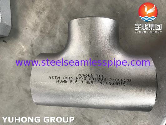Codo de acero inoxidable dúplex ASTM A815 S31803, B16.9
