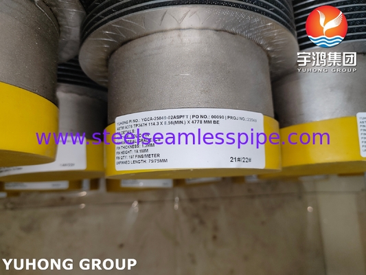 ASTM A376 TP347H HFW Tubo de aleta sólida para intercambiadores de calor