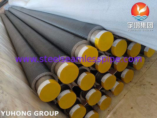 Tubo ASTM A376 TP347H con aletas de CS, tubo aleteado HFW, solución resistente al calor de grado profesional