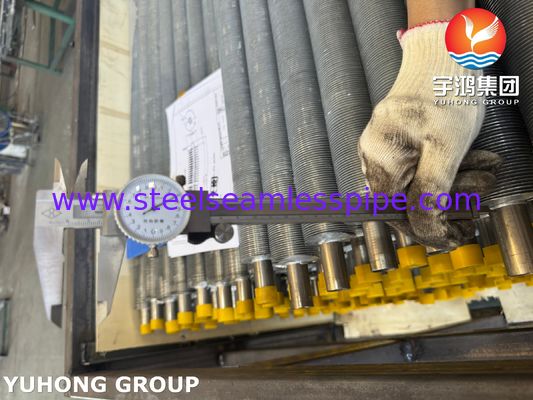 Tubo de acero inoxidable EN10217-7 1.4301 con aletas de aluminio para tubos con aletas extruidas para HVAC&R