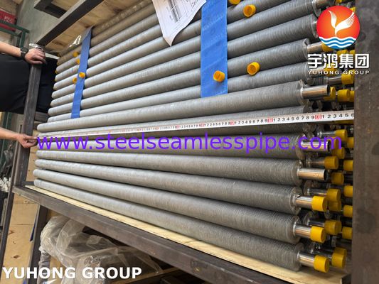 Tubo de acero inoxidable EN10217-7 1.4301 con aletas de aluminio para tubos con aletas extruidas para HVAC&R