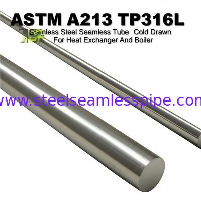 Tubo sin costura de acero inoxidable ASTM A213 TP316L, estirado en frío, para aplicaciones de intercambiadores de calor y calderas
