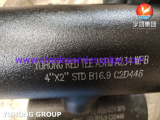 ASTM A234 WPB Conexión de acero al carbono Tee reductora soldada a tope