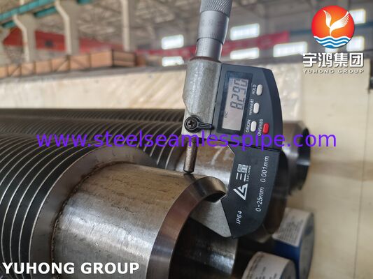 Tubo aleteado soldado de alta frecuencia - Base ASTM A335 P22 / Aletas de 11-13Cr para calderas y calentadores