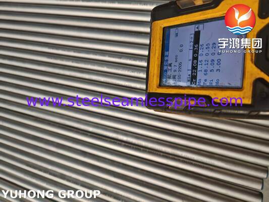 Tubo de acero inoxidable duplex ASTM A790 S32205 para la industria del petróleo y el gas