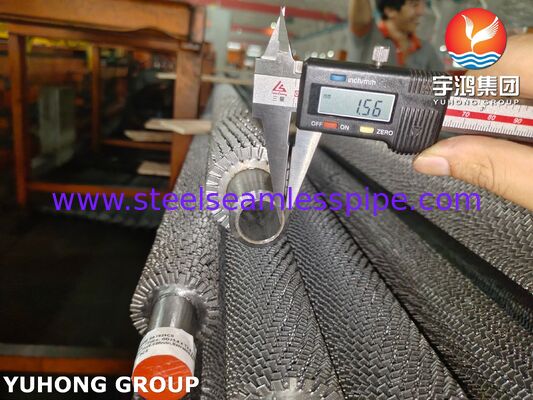 Tubos aleteados serrados | Soldadura de alta frecuencia | Tubo base T22 y aletas de acero al carbono para HRSG / Caldera