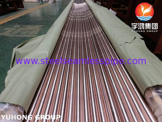 Tubo de aleación de cobre Tubos condensadores sin costura de cobre y aleación de cobre ASME SB111 ASTM B111 C10200 C44300 C61400 C71500