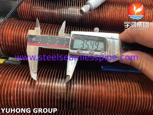 Tubos con aletas incorporadas para calderas y economizadores A106 Gr.B Base aletas de cobre